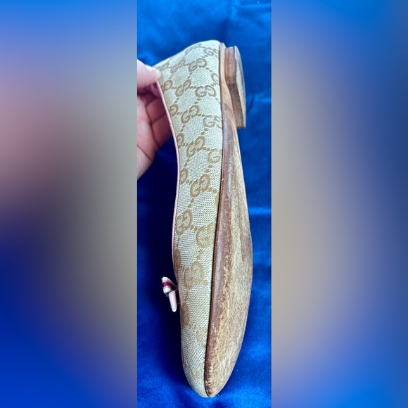 Gucci Monogram Cloth Ballet Flats - Picture 10 of 14